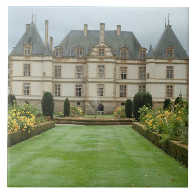 Azulejo De Cerámica Francia, Borgoña, Cormatin, Chateau de Cormatin, (Frente)