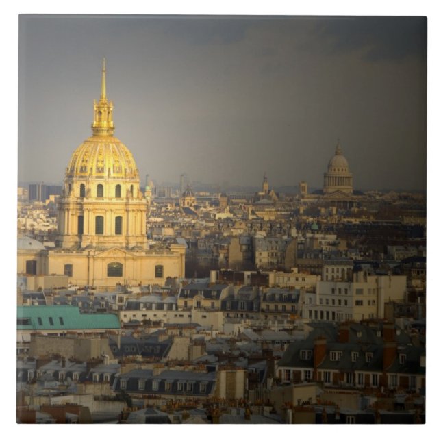 Azulejo De Cerámica Francia, París. Les Invalides visto desde el (Frente)