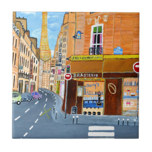 Azulejo De Cerámica Francia, París, Rue Dominique