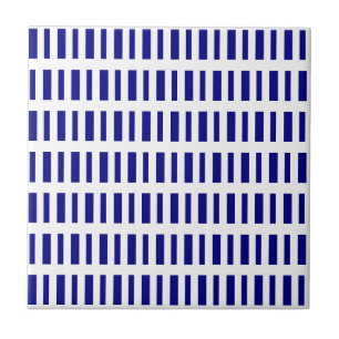 Azulejo de cerámica franja azul y blanca
