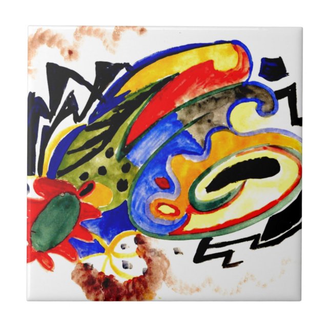 Azulejo De Cerámica Franz Marc - Patrón abstracto 1 (Frente)