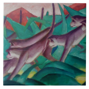 Azulejo De Cerámica Friso de mono de Franz Marc