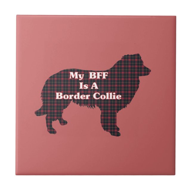 Azulejo De Cerámica Frontera Collie BFF (Frente)