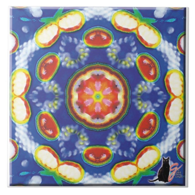 Azulejo De Cerámica FruityTooty Kaleidoscope Tile (Frente)