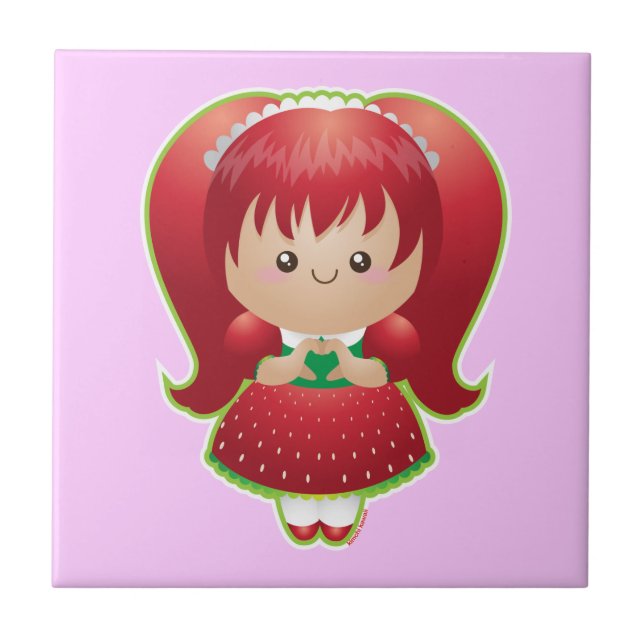 Azulejo De Cerámica Frutas del alcohol: Amor (Frente)