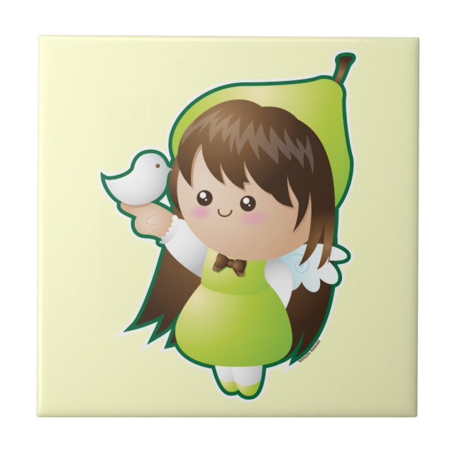 Azulejo De Cerámica Frutas del alcohol: Paz (Frente)