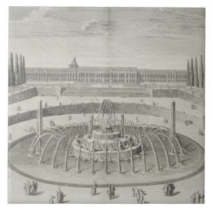 Azulejo De Cerámica Fuente de Latone en Versalles, 1714, de 'Les