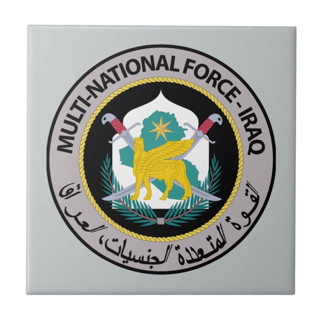 Azulejo De Cerámica Fuerza nacional multi - Iraq (Frente)