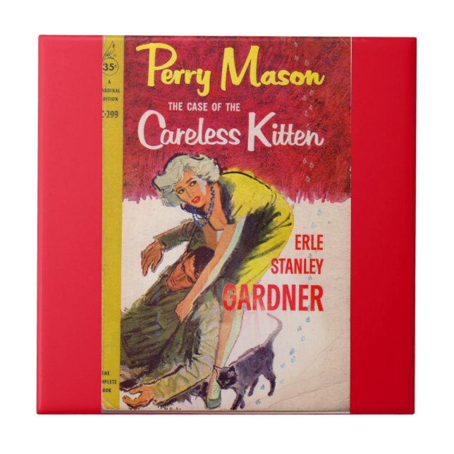 Azulejo De Cerámica Funda de la portada del libro Careless Kitten (Frente)