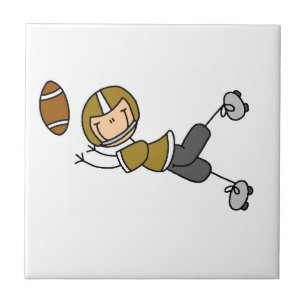 Azulejo De Cerámica Fútbol de Figuras de Palitos de Oro