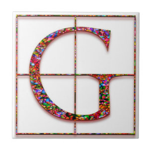 Azulejo De Cerámica G Trajanus Red Personalizado Monograma Tile