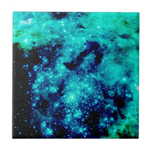 Azulejo De Cerámica Galaxia Teal