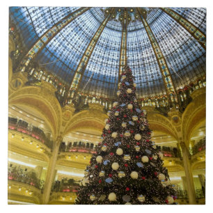 Azulejo De Cerámica Galerías La Fayette en Navidades, París, Francia