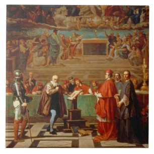 Azulejo De Cerámica Galileo Galilei (1564-1642) antes de miembros del