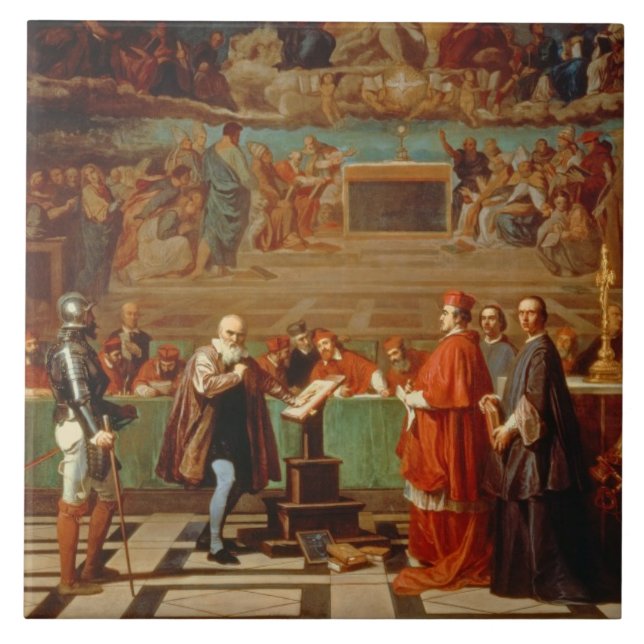 Azulejo De Cerámica Galileo Galilei (1564-1642) antes de miembros del (Frente)