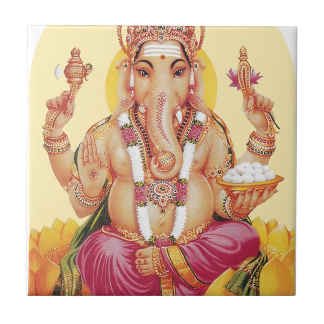 Azulejo De Cerámica Ganesh (Frente)