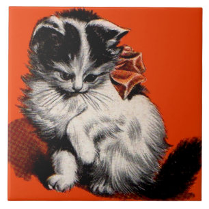 Azulejo De Cerámica gatito dulce