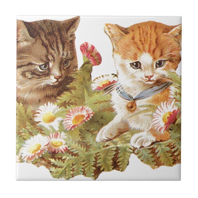 Azulejo De Cerámica Gatitos (Frente)