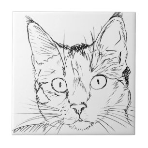 Azulejo De Cerámica Gato mimoso