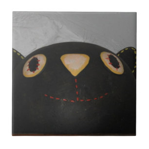 Azulejo De Cerámica Gato negro