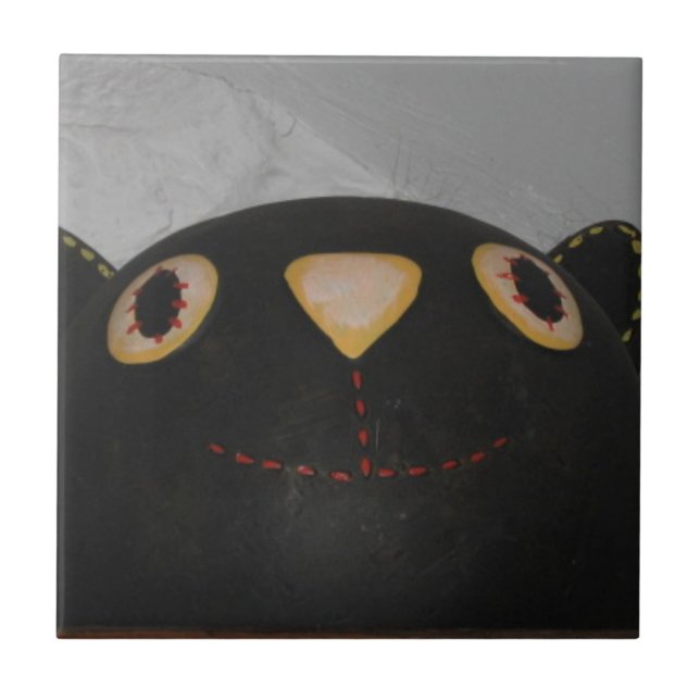 Azulejo De Cerámica Gato negro (Frente)