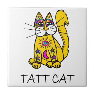 Azulejo De Cerámica Gato Tatt