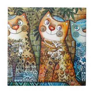 Azulejo De Cerámica Gatos de Jerusalén