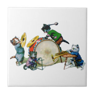 Azulejo De Cerámica Gatos del jazz