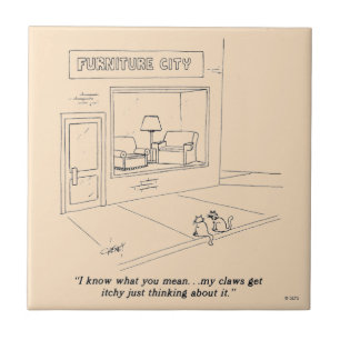 Azulejo De Cerámica Gatos que agarran los muebles