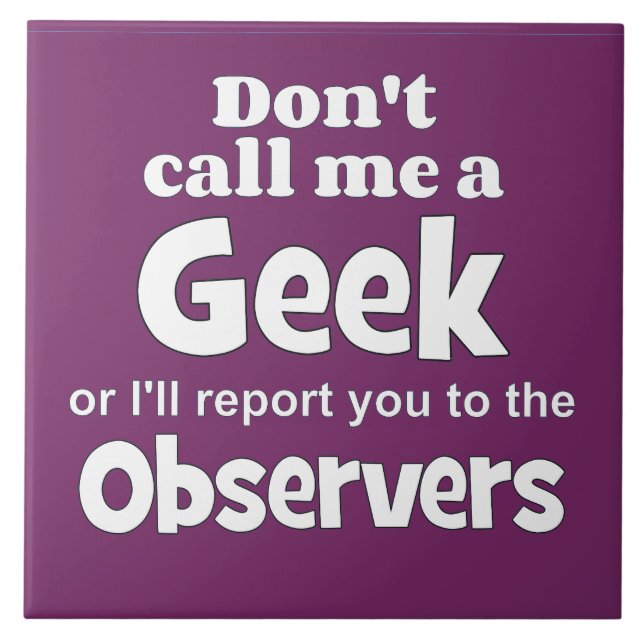 Azulejo De Cerámica Geek Observers wf (Frente)