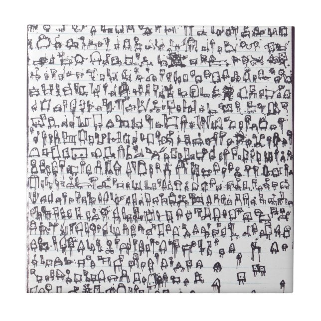 Azulejo De Cerámica Genoma 001 del robot (Frente)