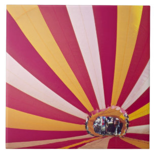 Azulejo De Cerámica Gente llenando un globo aerostático, Fort Collins,
