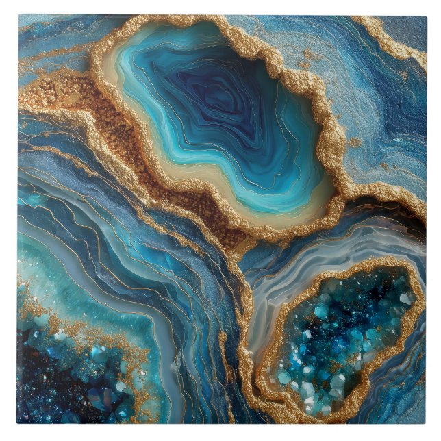 Azulejo de cerámica geoda (Frente)