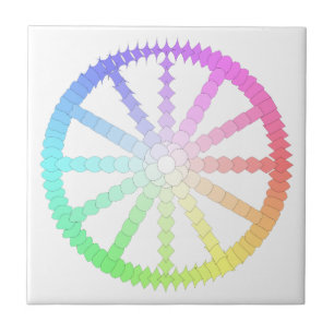 Azulejo De Cerámica geometría de rueda de evolución de polígono