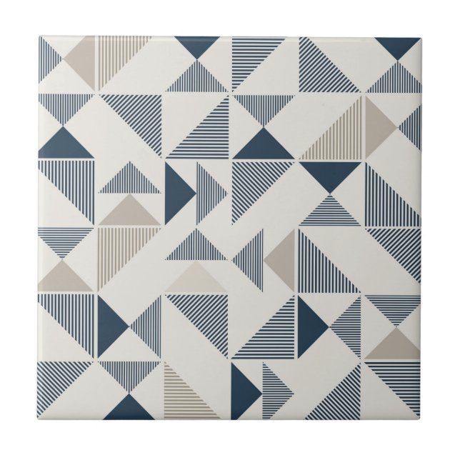 Azulejo De Cerámica Geometric triangle pattern (Frente)