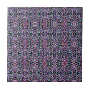 Azulejo De Cerámica Geométrica Pink Purple