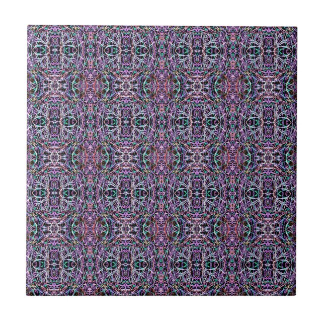 Azulejo De Cerámica Geométrica Pink Purple (Frente)