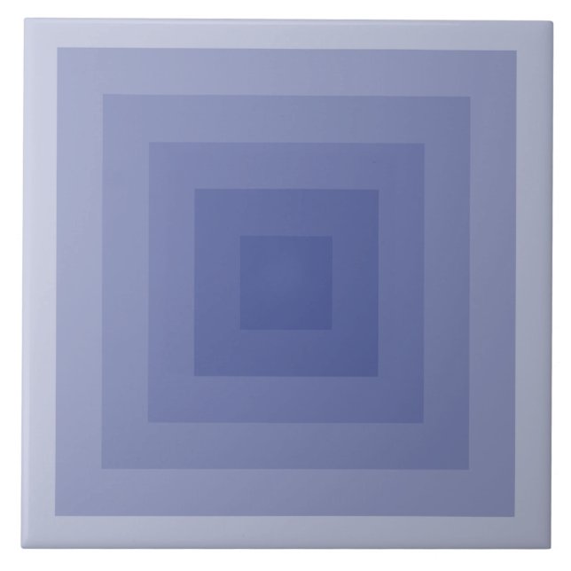Azulejo De Cerámica Geométrico de Blueish Purple Square (Frente)