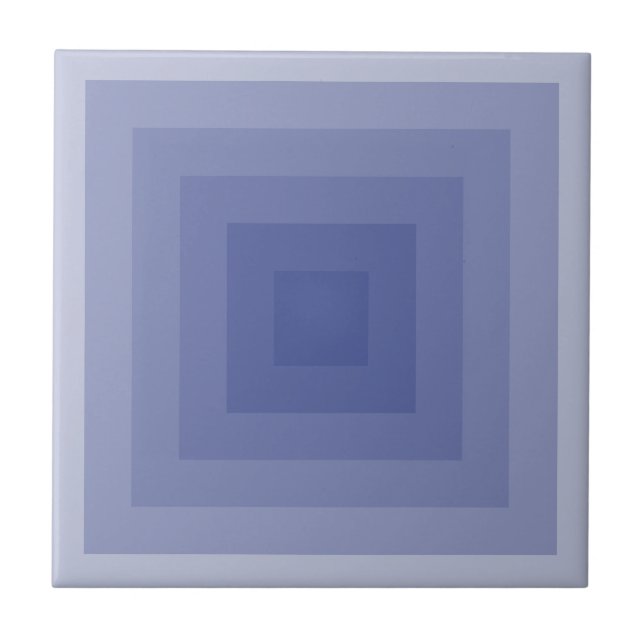 Azulejo De Cerámica Geométrico de Blueish Purple Square (Frente)