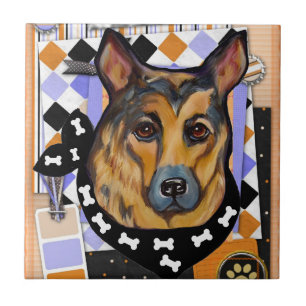 AZULEJO DE CERÁMICA GERMAN SHEPHERD
