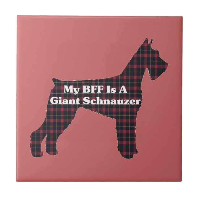Azulejo De Cerámica Giant Schnauzer BFF (Frente)