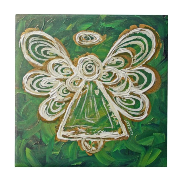 Azulejo De Cerámica Gigante de mosaico verde (Frente)