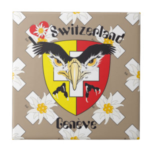 Azulejo De Cerámica Ginebra, Genève Suiza Suisse Svizzera baldosa/