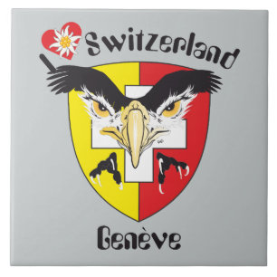 Azulejo De Cerámica Ginebra, Genève Suiza Suisse Svizzera baldosa/