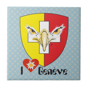 Azulejo De Cerámica Ginebra, Genève Suiza Suisse Svizzera baldosa/