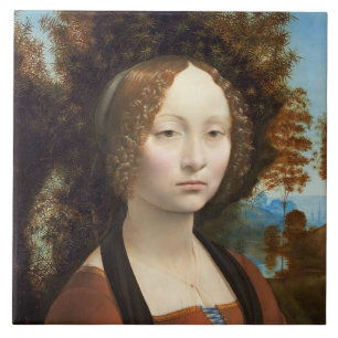 Azulejo De Cerámica Ginevra de' Benci, C. 1474 - 78