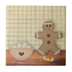Azulejo De Cerámica Gingbread Man Oops Tile