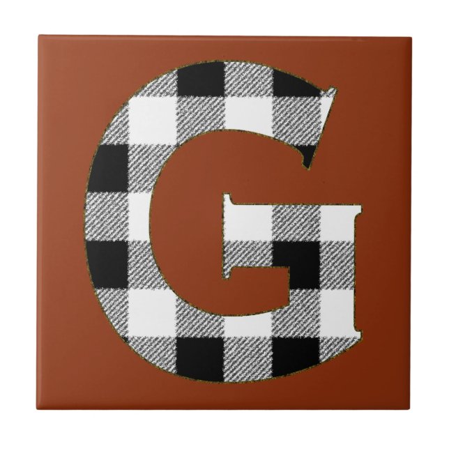Azulejo De Cerámica Gingham Check G (Frente)