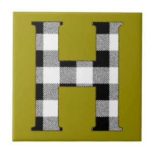 Azulejo De Cerámica Gingham Check H