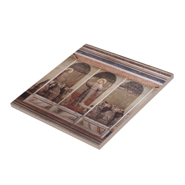 Azulejo De Cerámica Giotto: St Francis aparece a St Anthony en Arles (Lado)